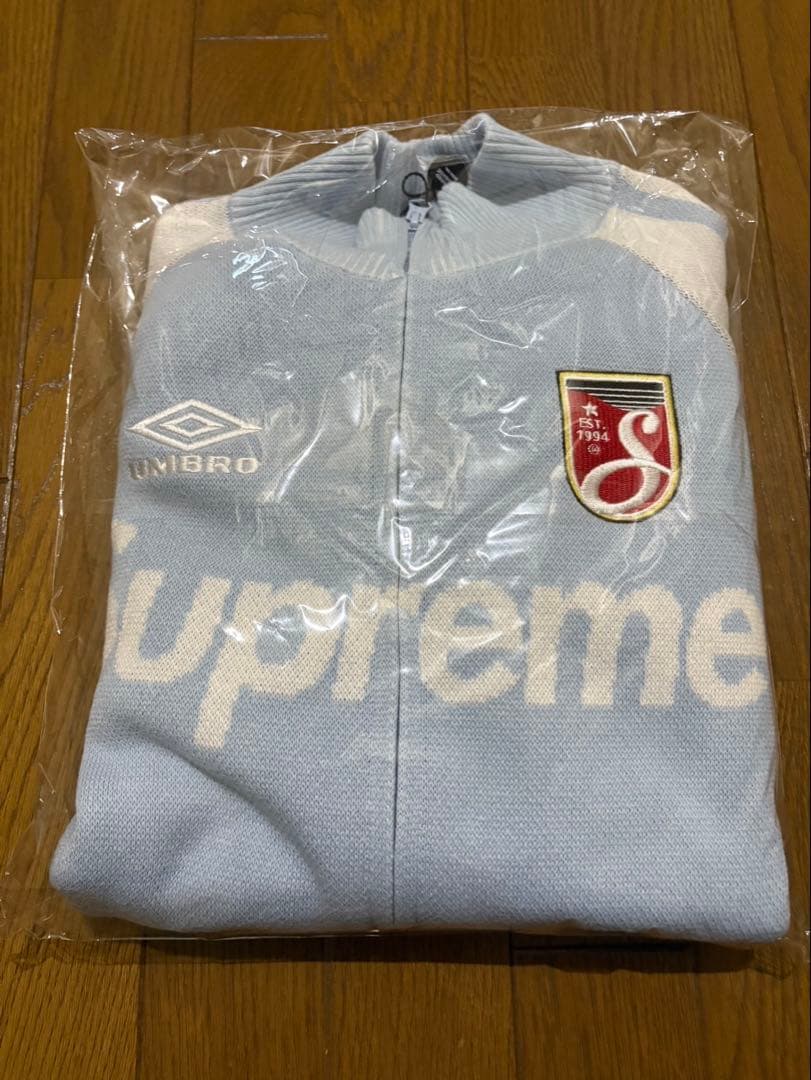 ウェア Supreme x Umbro Zip Up Sweater LightBlue