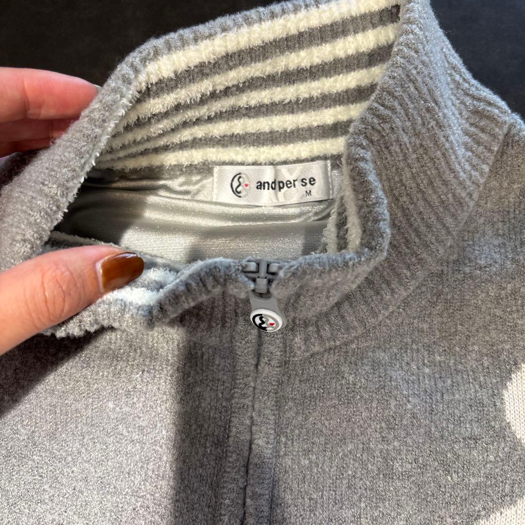 【美品✨】andper se Mサイズ グレーセーターアウター