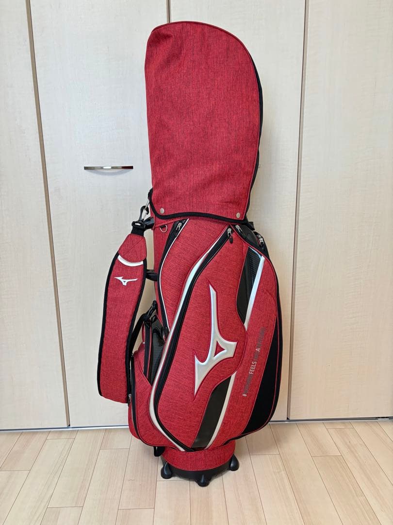 ☆美品☆ミズノ・キャディバッグ/ツアーREDモデル☆送料無料☆