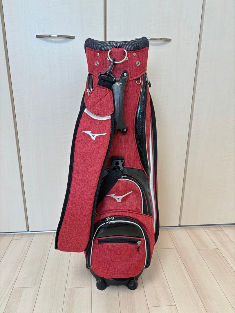 ☆美品☆ミズノ・キャディバッグ/ツアーREDモデル☆送料無料☆