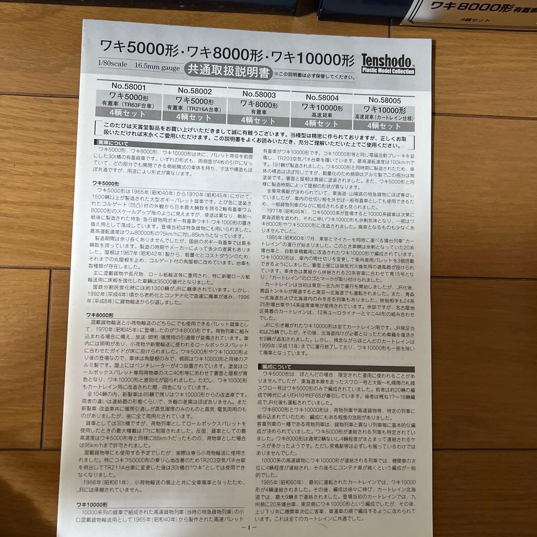 天賞堂　ワキ8000形　有蓋車　4輌セット　訳あり　ジャンク　説明必須