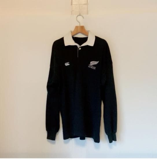 ☆ 90s CANTERBURY カンタベリー オールブラックス ラガーシャツ