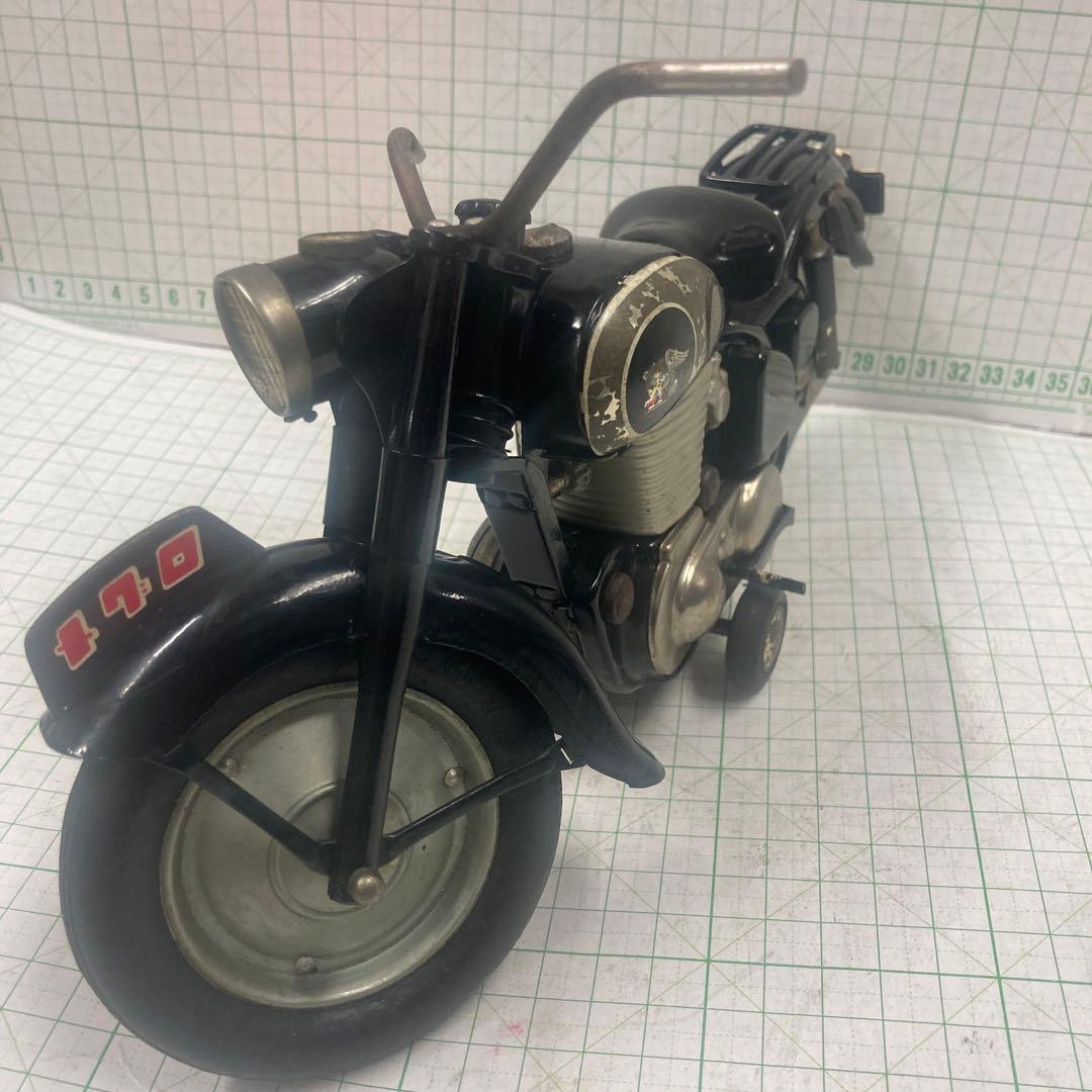 1950年代BC旧バンダイ製赤箱シリーズ初期フリクション可動力カワサキメグロ黒