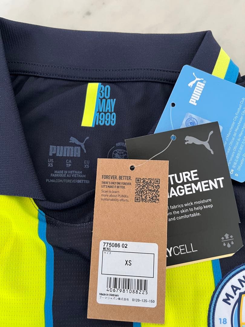 【新品未使用】24-25 マンチェスターシティ AWAY オーセンティック XS