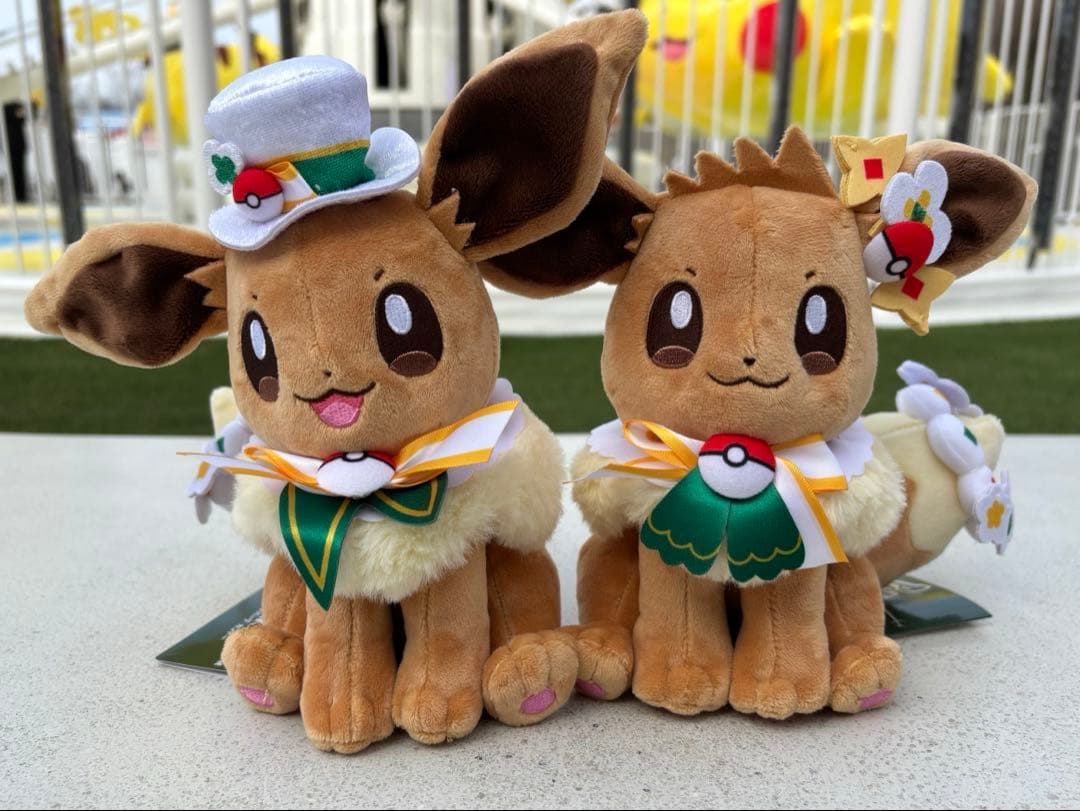 ポケパークカントー カーニバル衣装 イーブイ ぬいぐるみ 2個セット