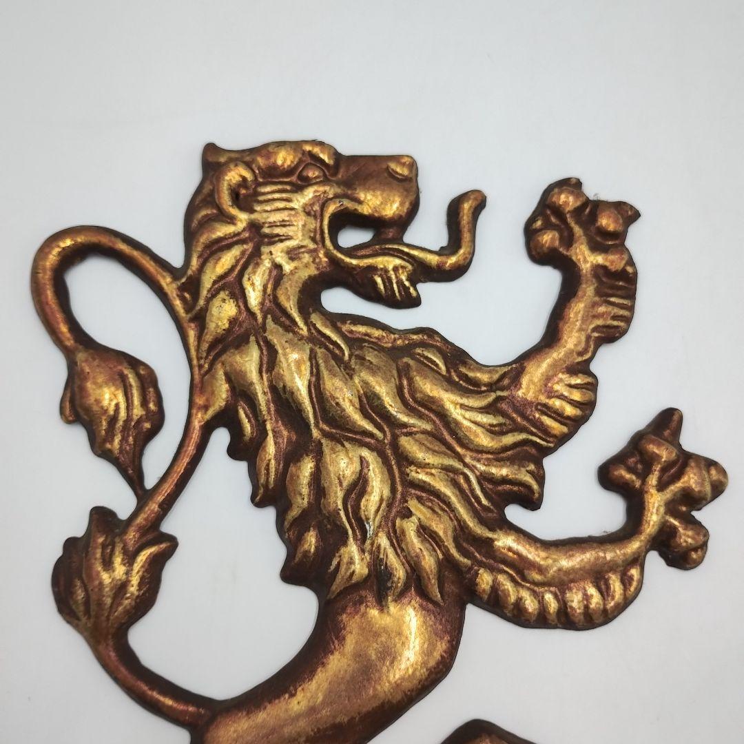 wM49L ライオン 紋章 置物 壁掛け オブジェ 西洋 紋章