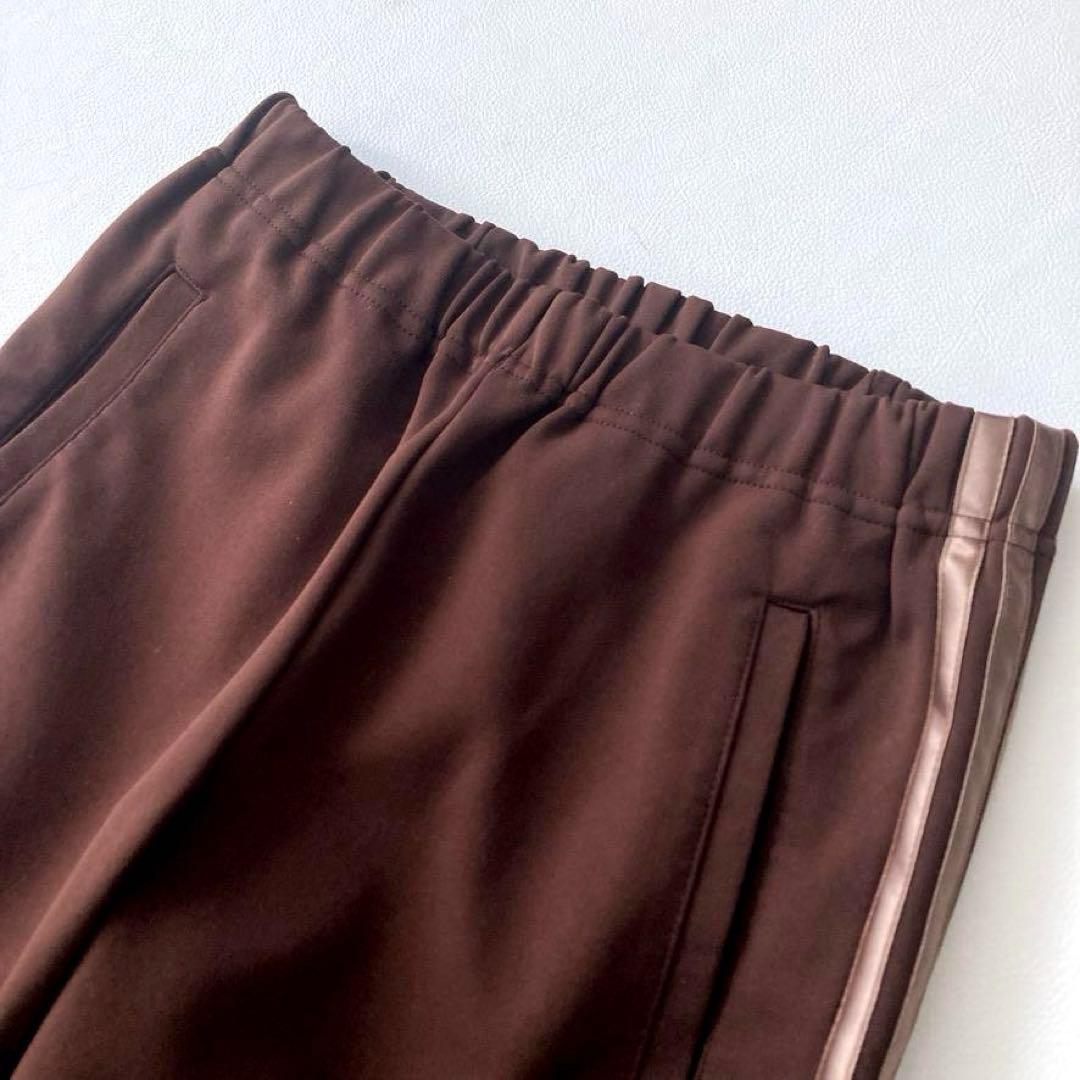 【希少90s美品】アディダス　デサント製 トラックパンツ トレフォイル ブラウン