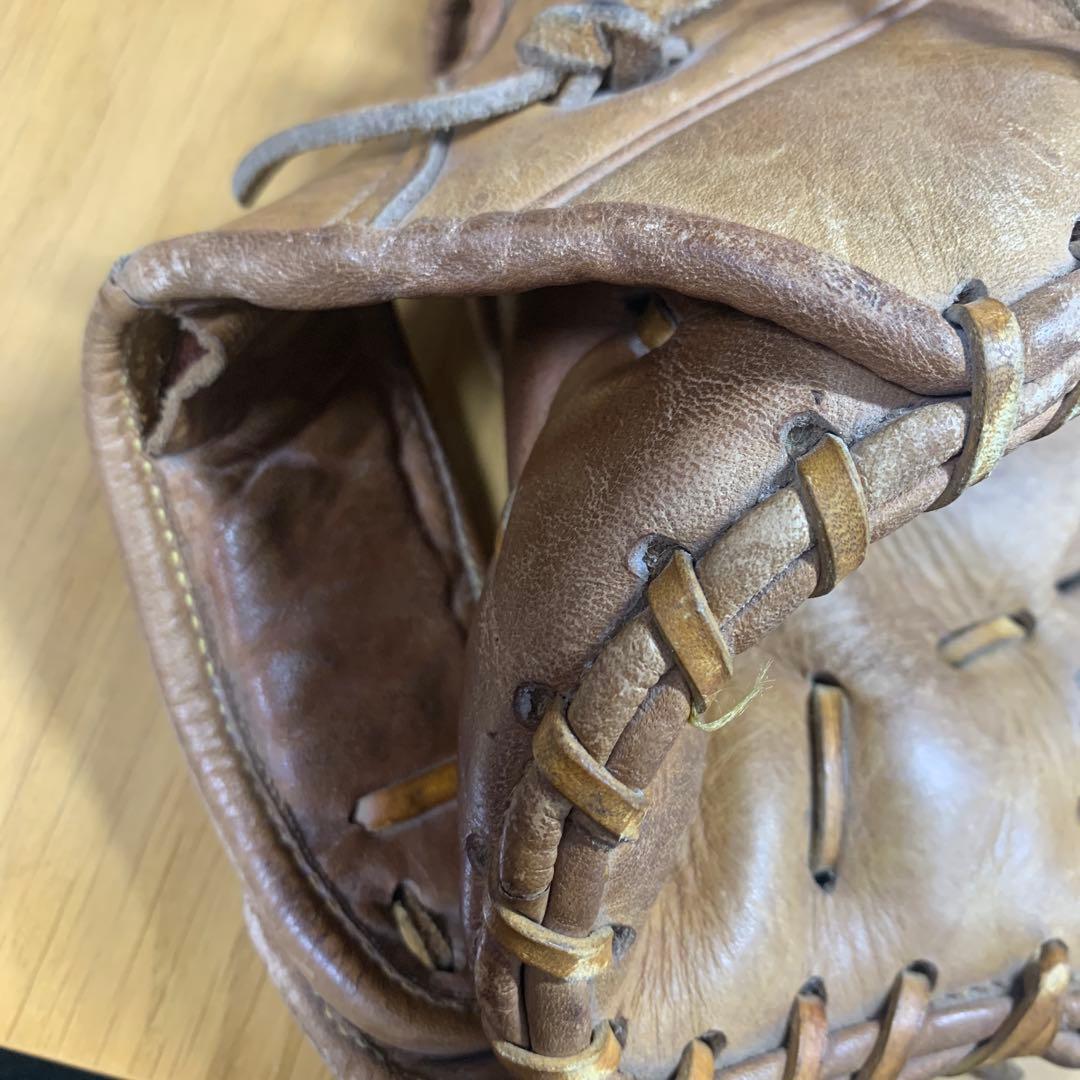 【詳細不明・現状渡し】ZETT 投手用グローブ 旧ロゴ 希少モデル 硬球付