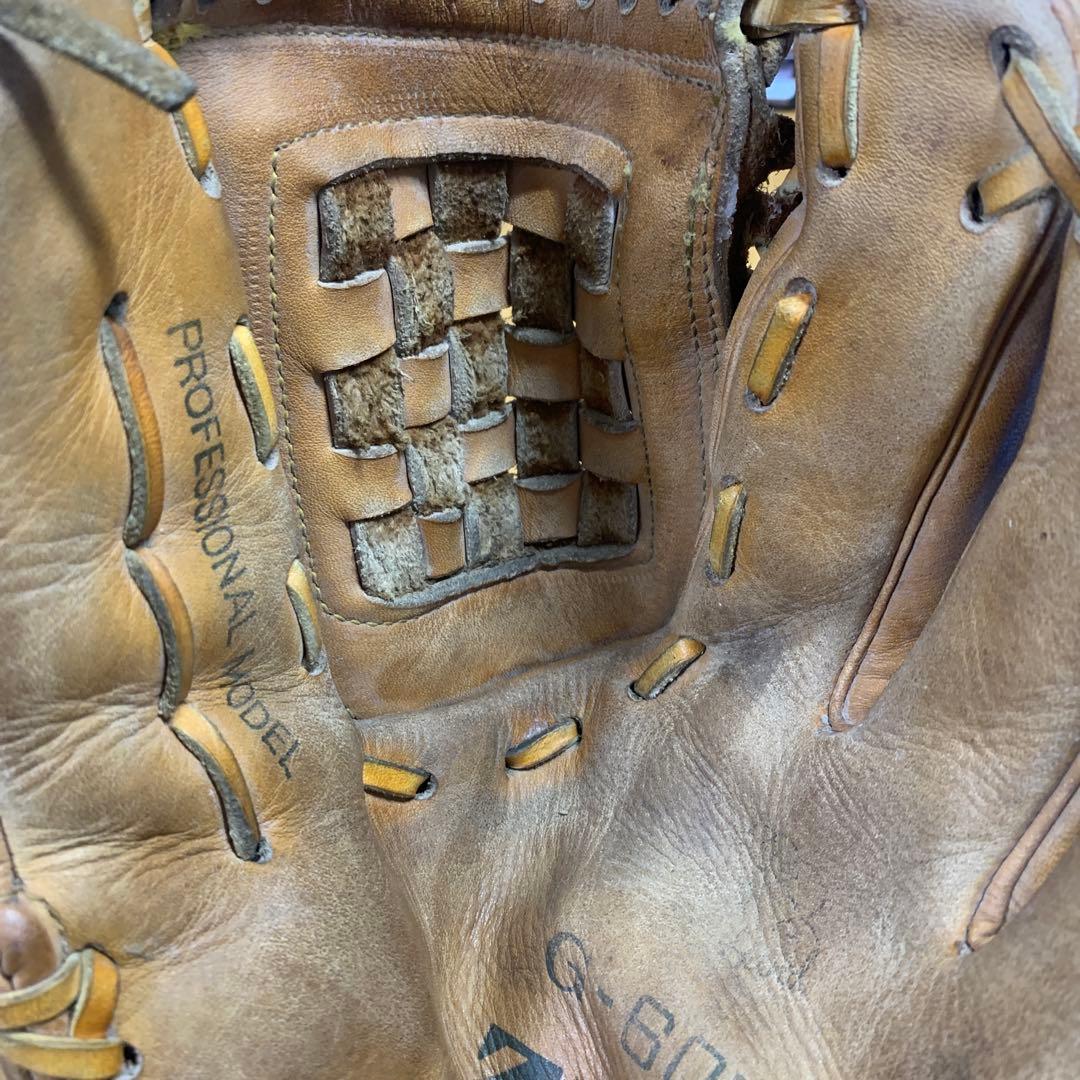 【詳細不明・現状渡し】ZETT 投手用グローブ 旧ロゴ 希少モデル 硬球付