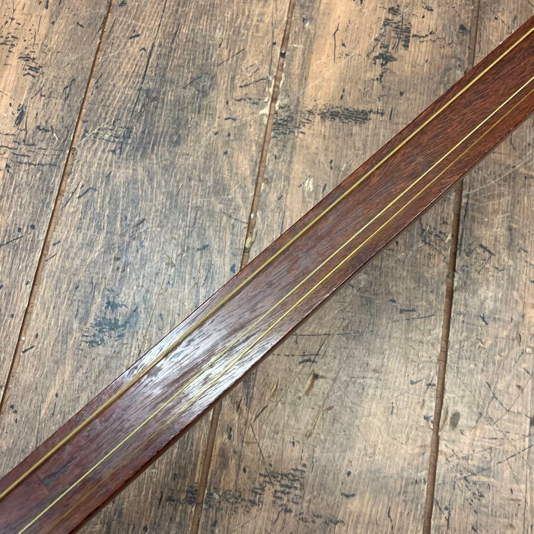 昭和レトロ 三味線 丸打胴 中棹 花梨 民謡 地唄 弦楽器 和楽器 ハードケース