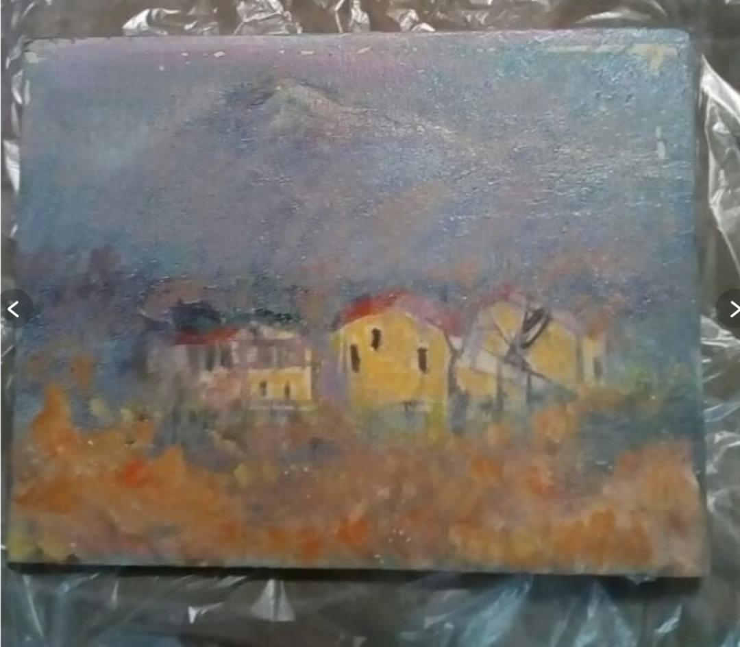 吉田民尚　老人ホーム　真作油彩6F1995年ぐらいに美術年鑑評価一号190万円