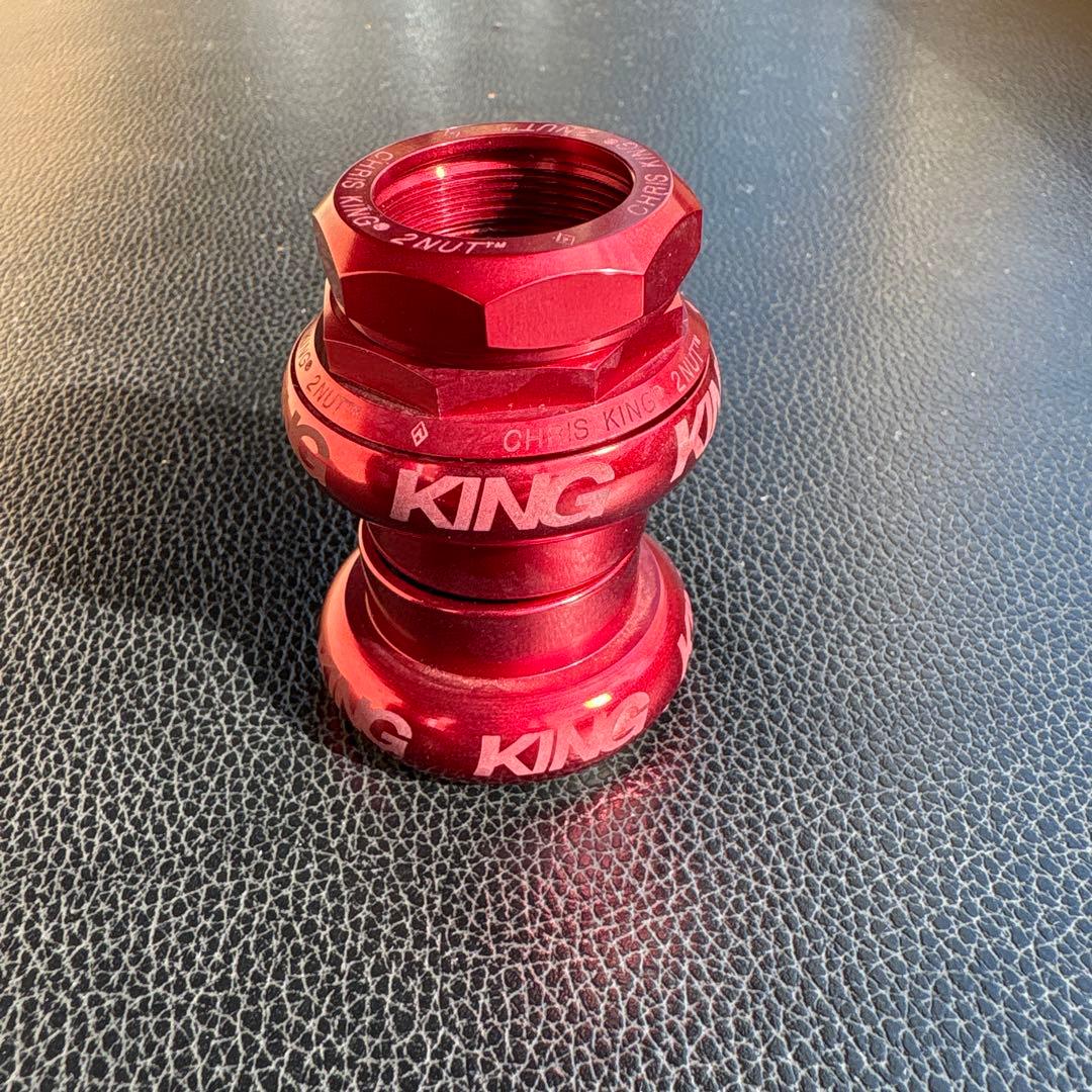 CHRIS KING 2Nut ヘッドパーツ レッド　廃盤品