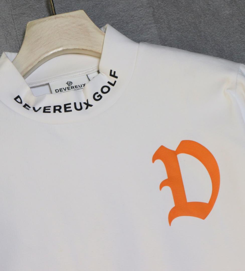 新品【デヴァロー ゴルフ】レディース モックネック 長袖Tシャツ 白 M