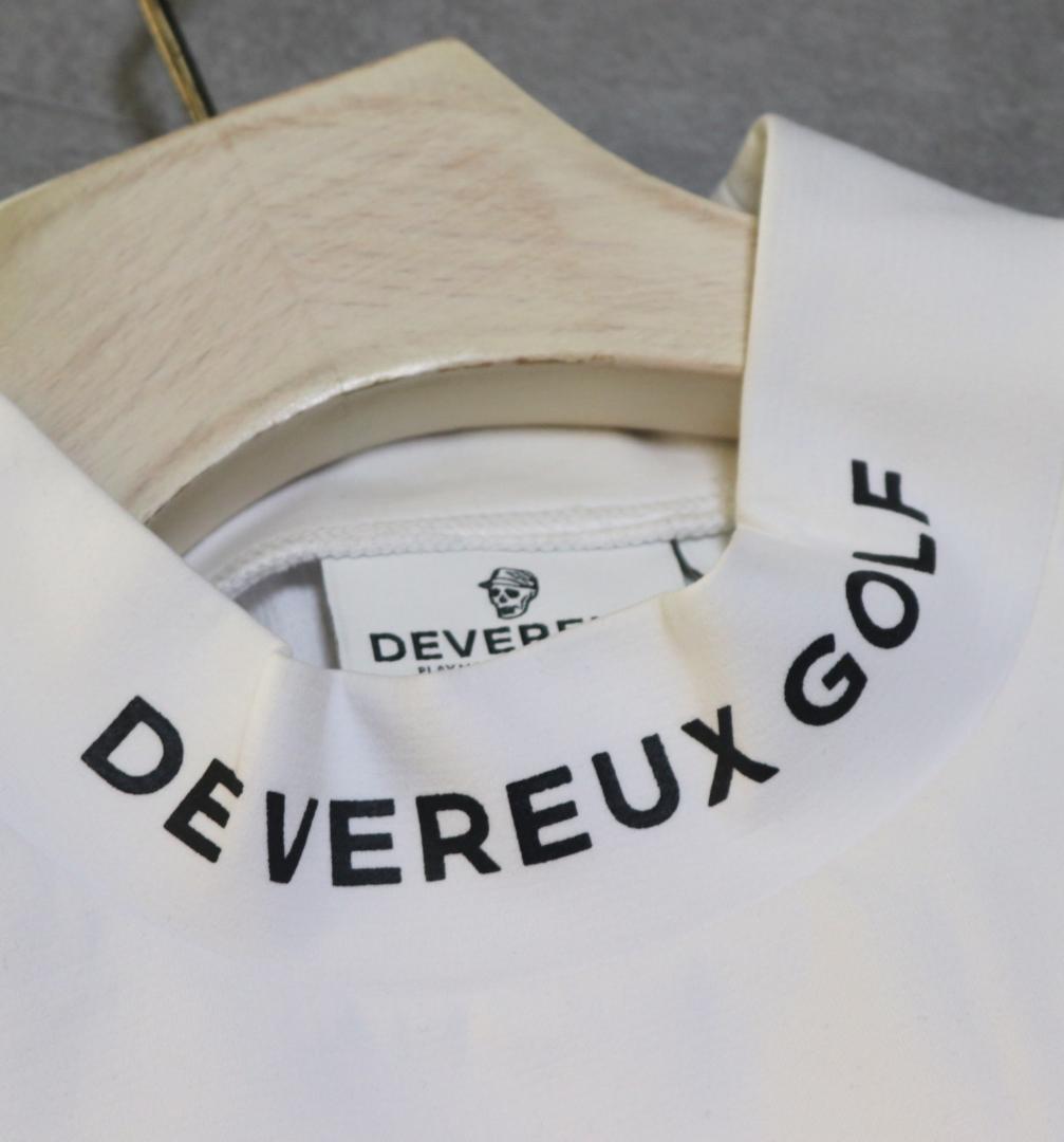 新品【デヴァロー ゴルフ】レディース モックネック 長袖Tシャツ 白 M