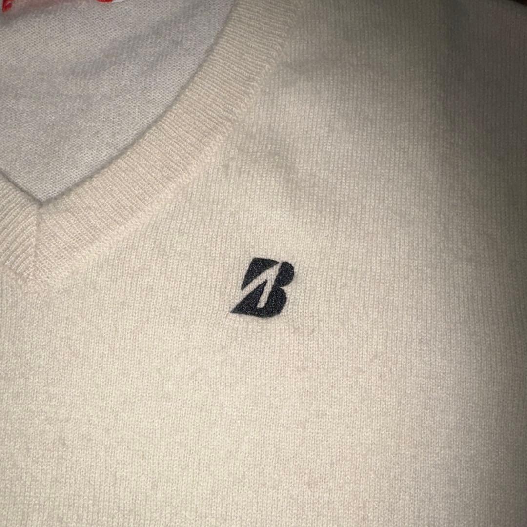 カシミヤ100% ブリヂストンGOLF Vネックセーター