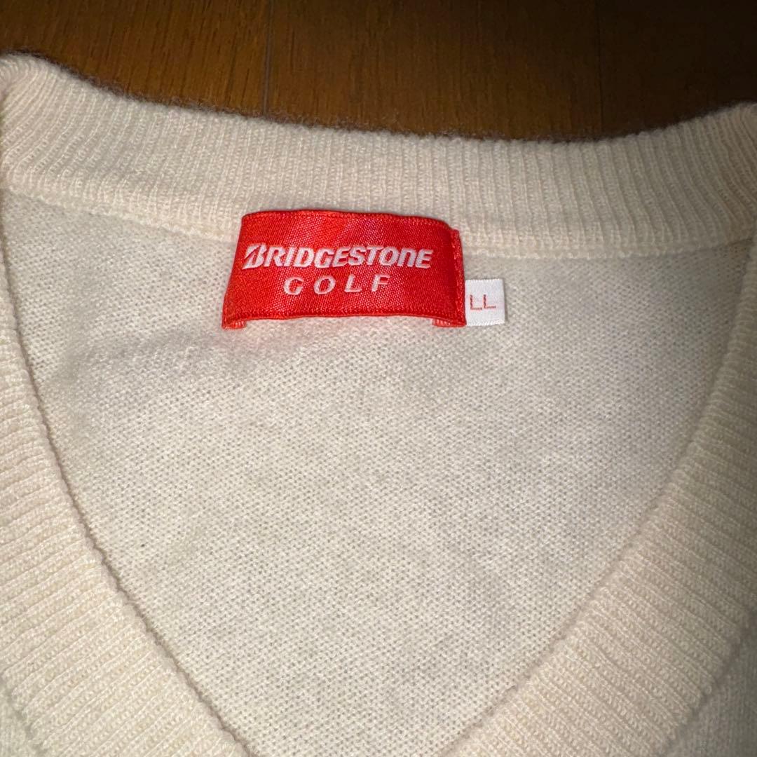 カシミヤ100% ブリヂストンGOLF Vネックセーター