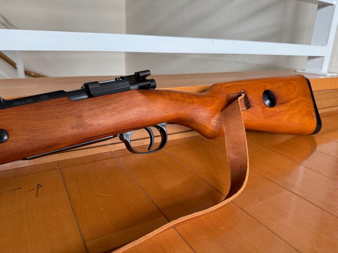 タナカ kar98k mod.98 リアルウッド 革製スリング付き エアガン