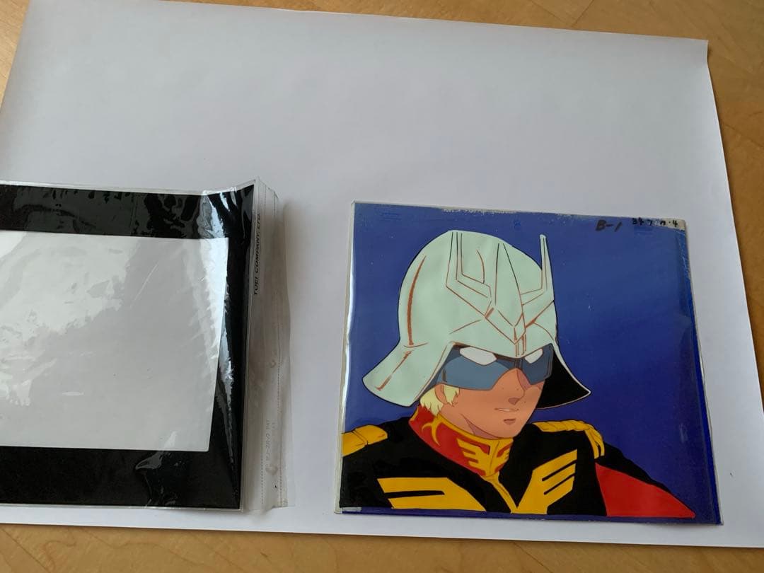 セル画　機動戦士ガンダム　シャア・アズナブル　背景　下絵　当時物　初代ガンダム