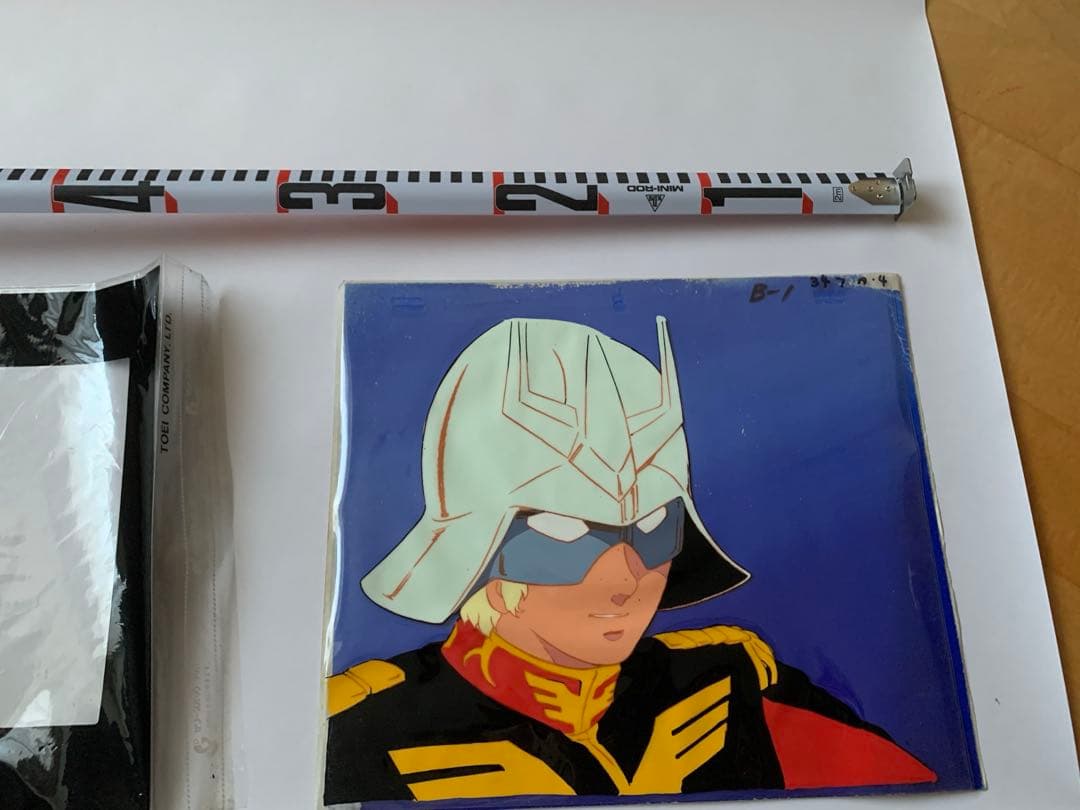 セル画　機動戦士ガンダム　シャア・アズナブル　背景　下絵　当時物　初代ガンダム
