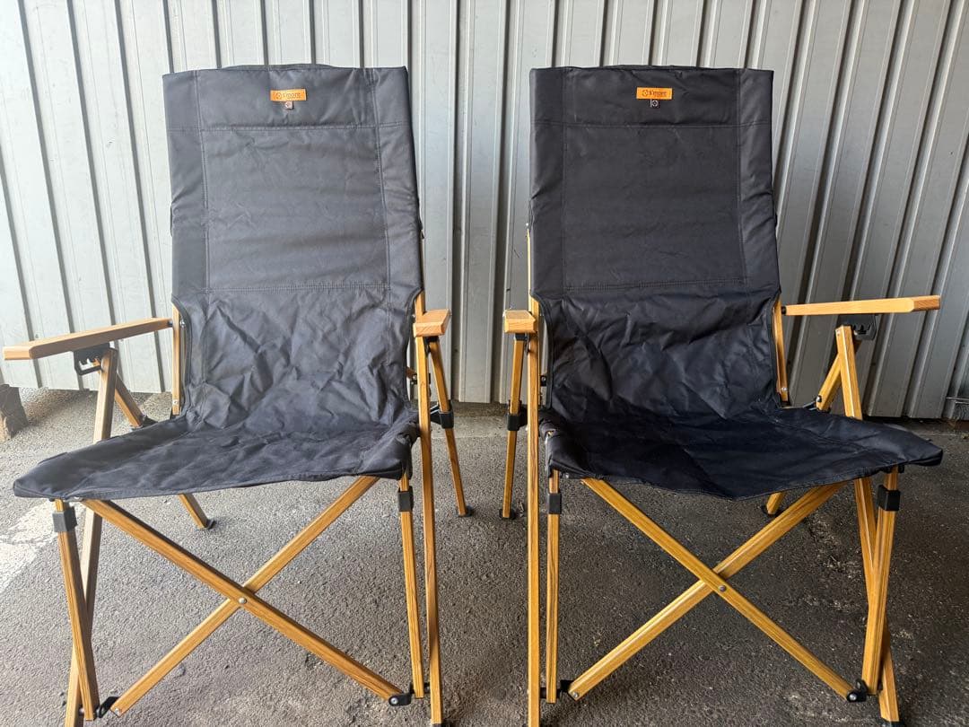 【スモア s'more】折りたたみ式アウトドアリクライニングチェア2脚セット