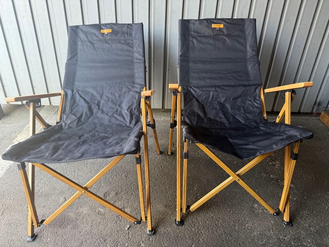 【スモア s'more】折りたたみ式アウトドアリクライニングチェア2脚セット