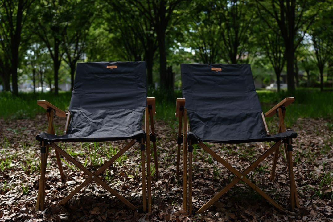 【スモア s'more】折りたたみ式アウトドアリクライニングチェア2脚セット