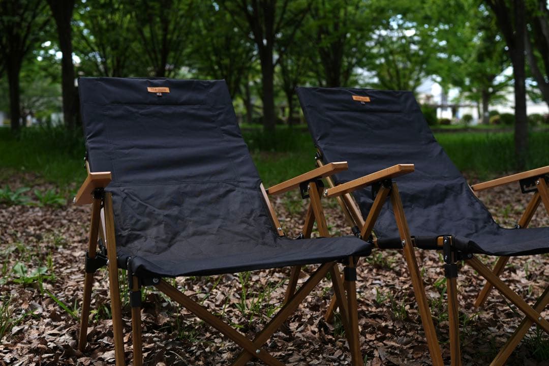 【スモア s'more】折りたたみ式アウトドアリクライニングチェア2脚セット