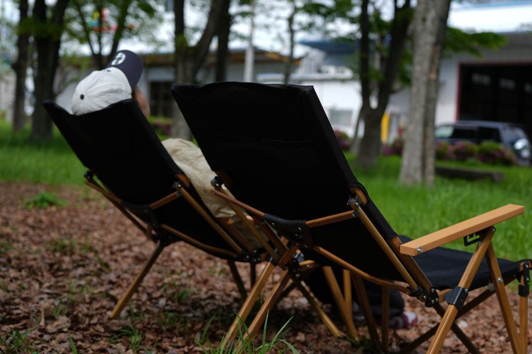 【スモア s'more】折りたたみ式アウトドアリクライニングチェア2脚セット