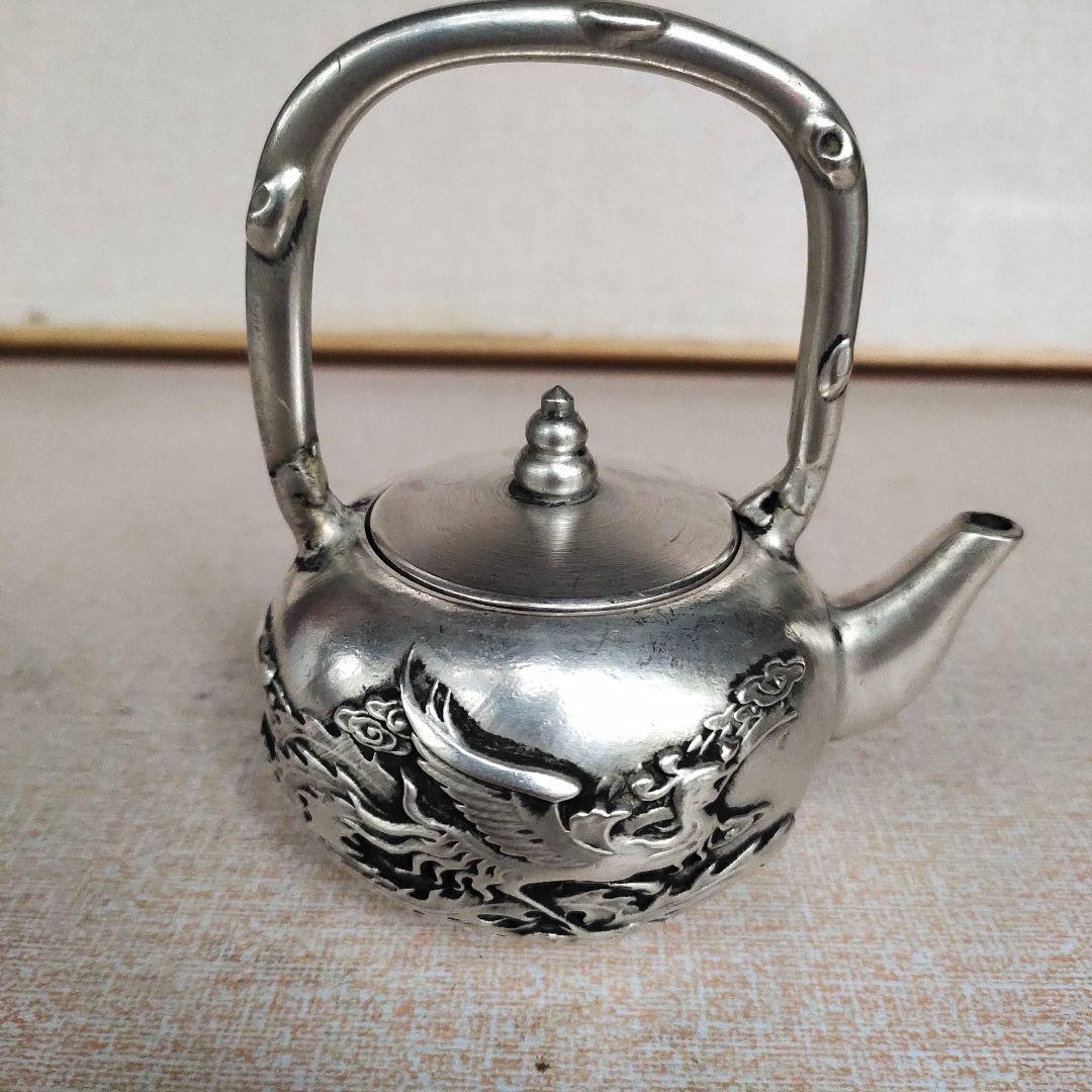 銅器 龍鳳提梁 徳利 急須 茶道具 工芸品 美術品 置物