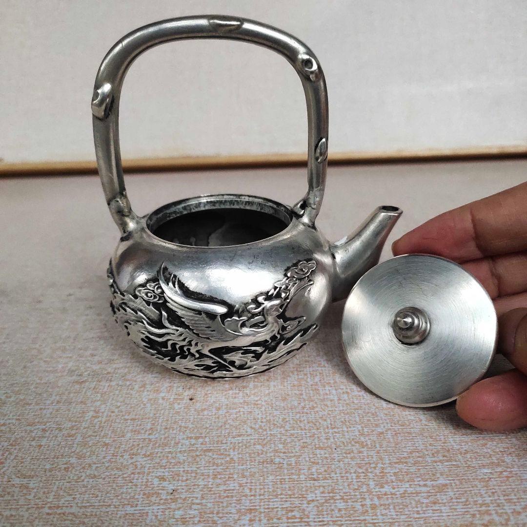 銅器 龍鳳提梁 徳利 急須 茶道具 工芸品 美術品 置物