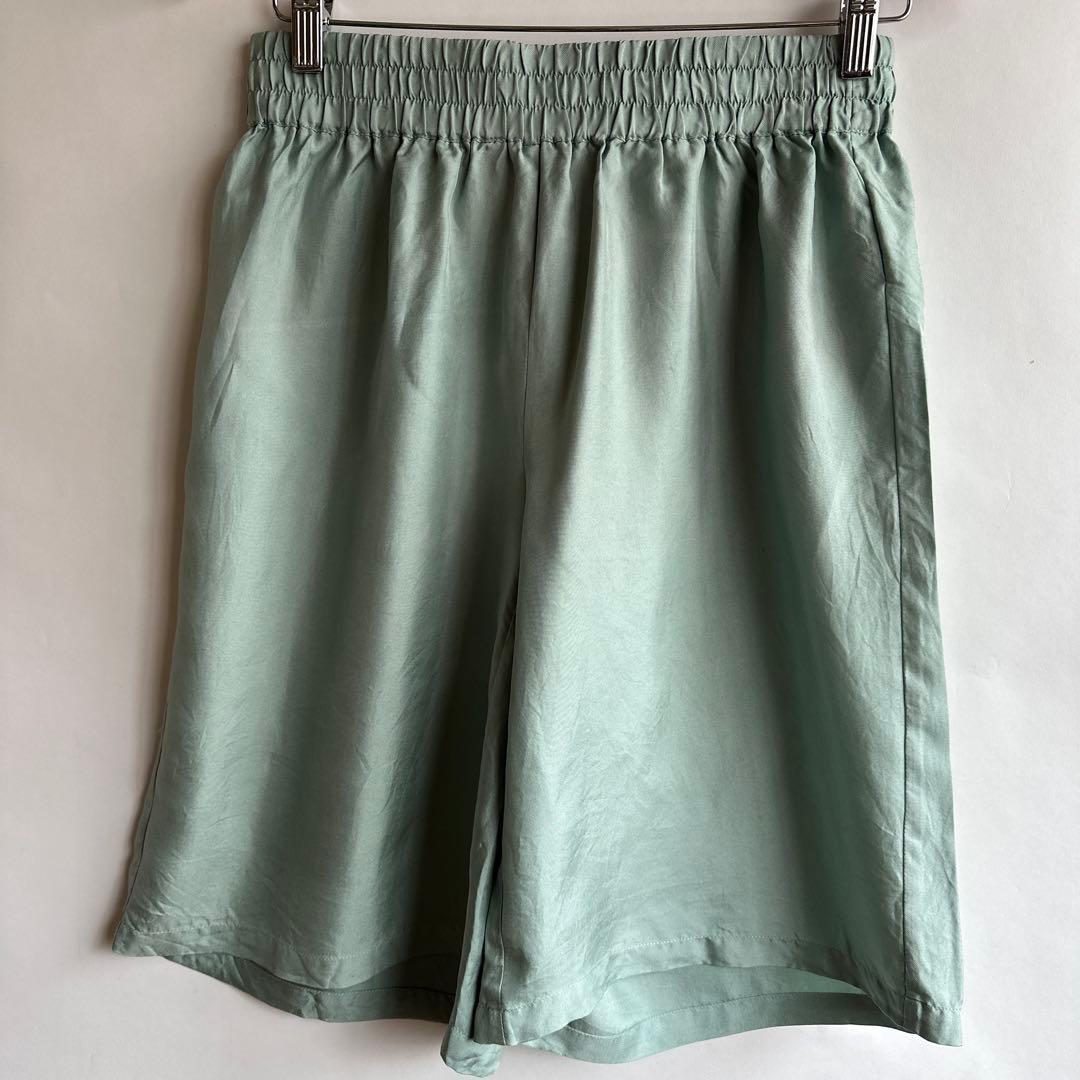 Opera sport +veneda ミントグリーン ハーフパンツ シルク