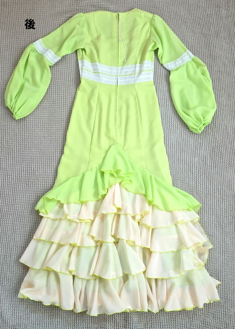 フラメンコ衣装ドレス ライトグリーン