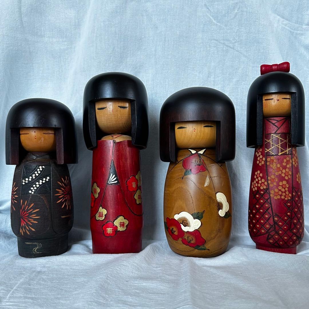 創作こけし　4点　有名作家　12/16までの出品