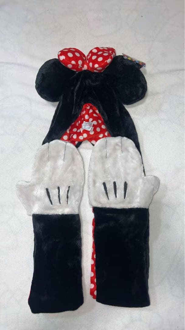 ディズニー　ミニー　ファンキャップマフラー