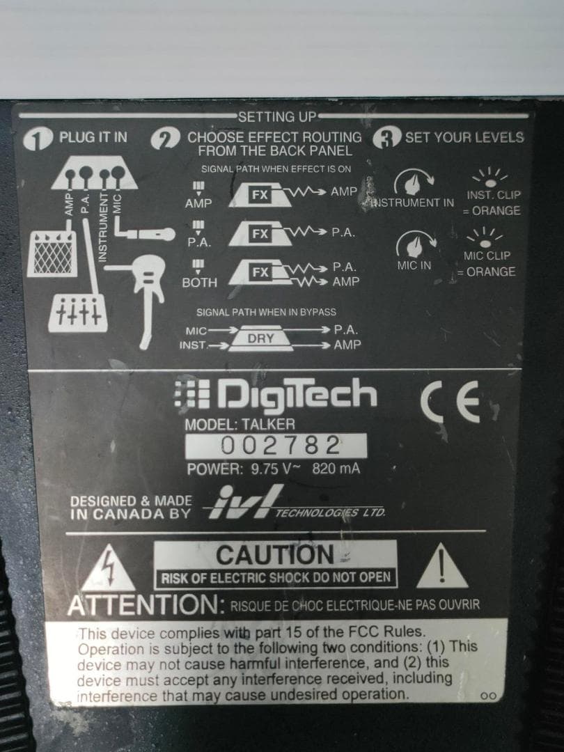 Digitech Talker ボーカルシンセサイザー