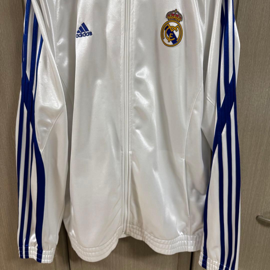 adidas製 レアル・マドリードトラックジャケット 2XOサイズ/ホワイト