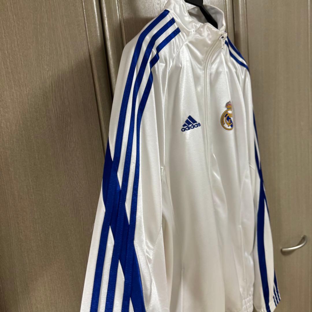 adidas製 レアル・マドリードトラックジャケット 2XOサイズ/ホワイト