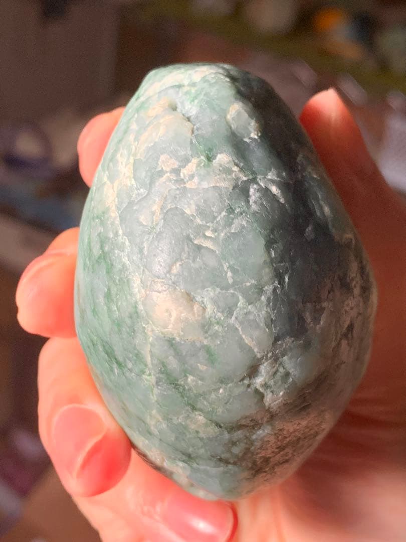 糸魚川海中翡翠　海ヒスイ　原石　海石　水石　根付　国産鉱物標本　コン沢　ひすい