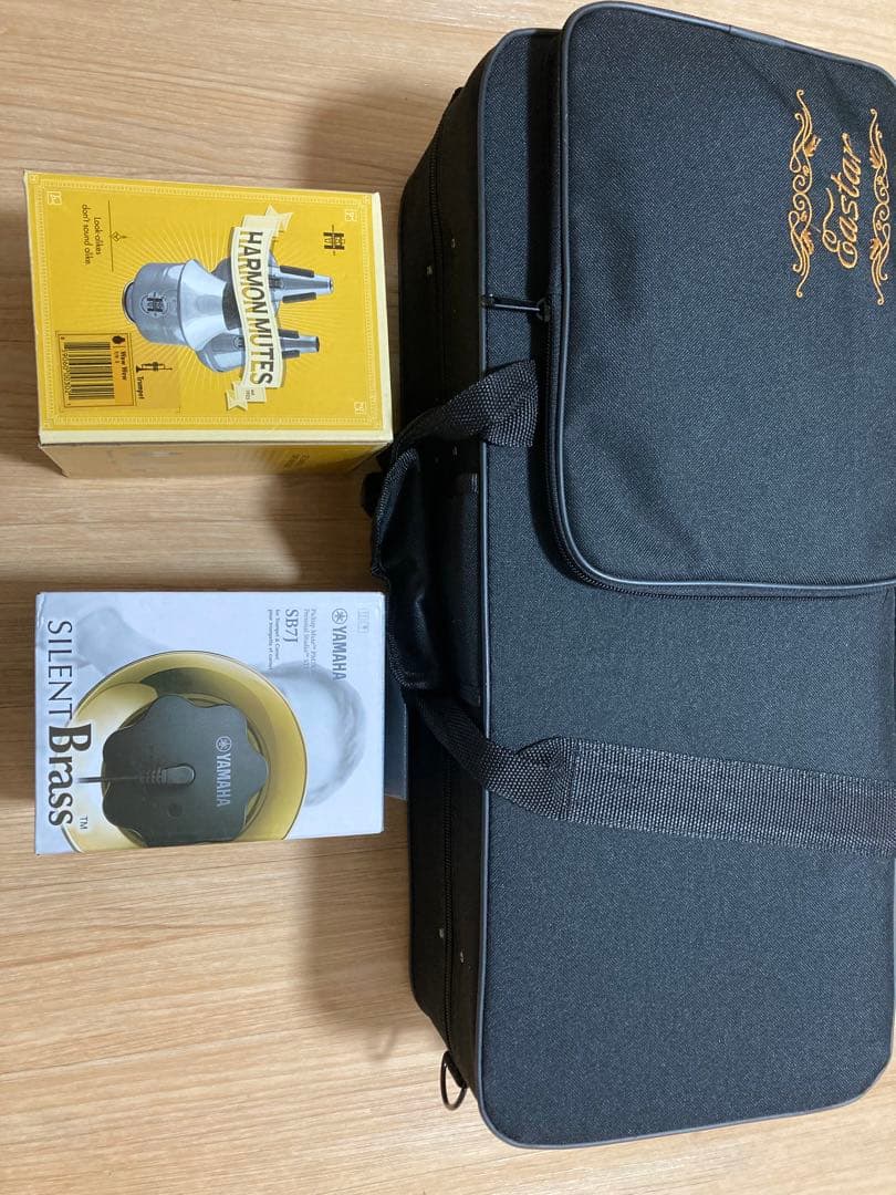 トランペット本体 ゴールド Silent Brass付き