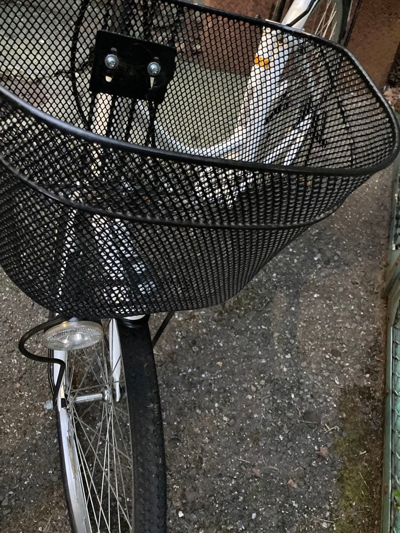 ホワイト シティサイクル リアキャリア付き