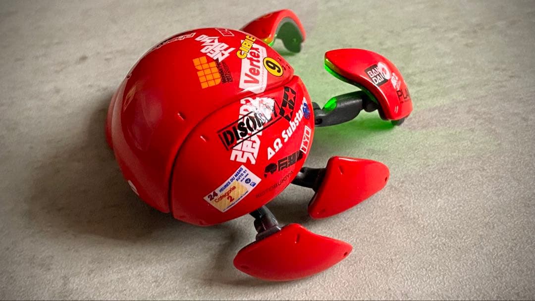 改造 カニタマ カプセルコレクション ガチャ レッド　全塗装　電飾　カスタム