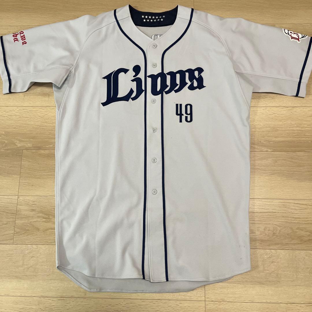 埼玉西武ライオンズ　上本 達之　実使用ビジターユニフォーム