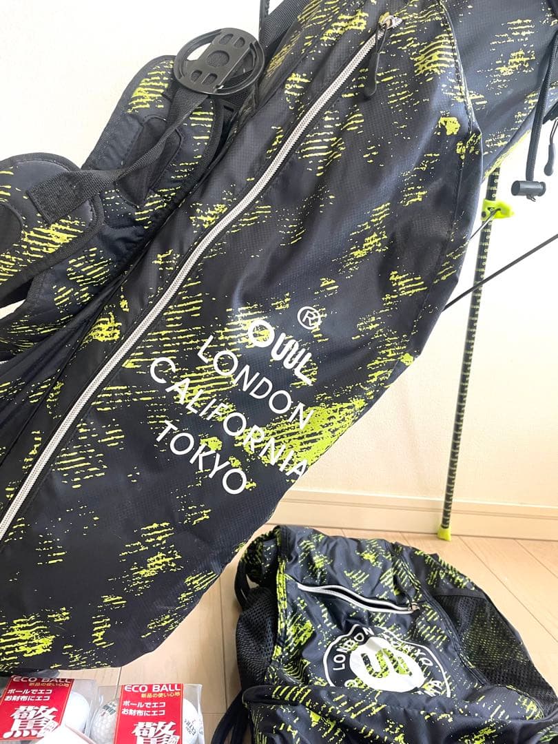 【超お得】ゴルフキャディバッグLONDON CALIFORNIATOKYO超軽量