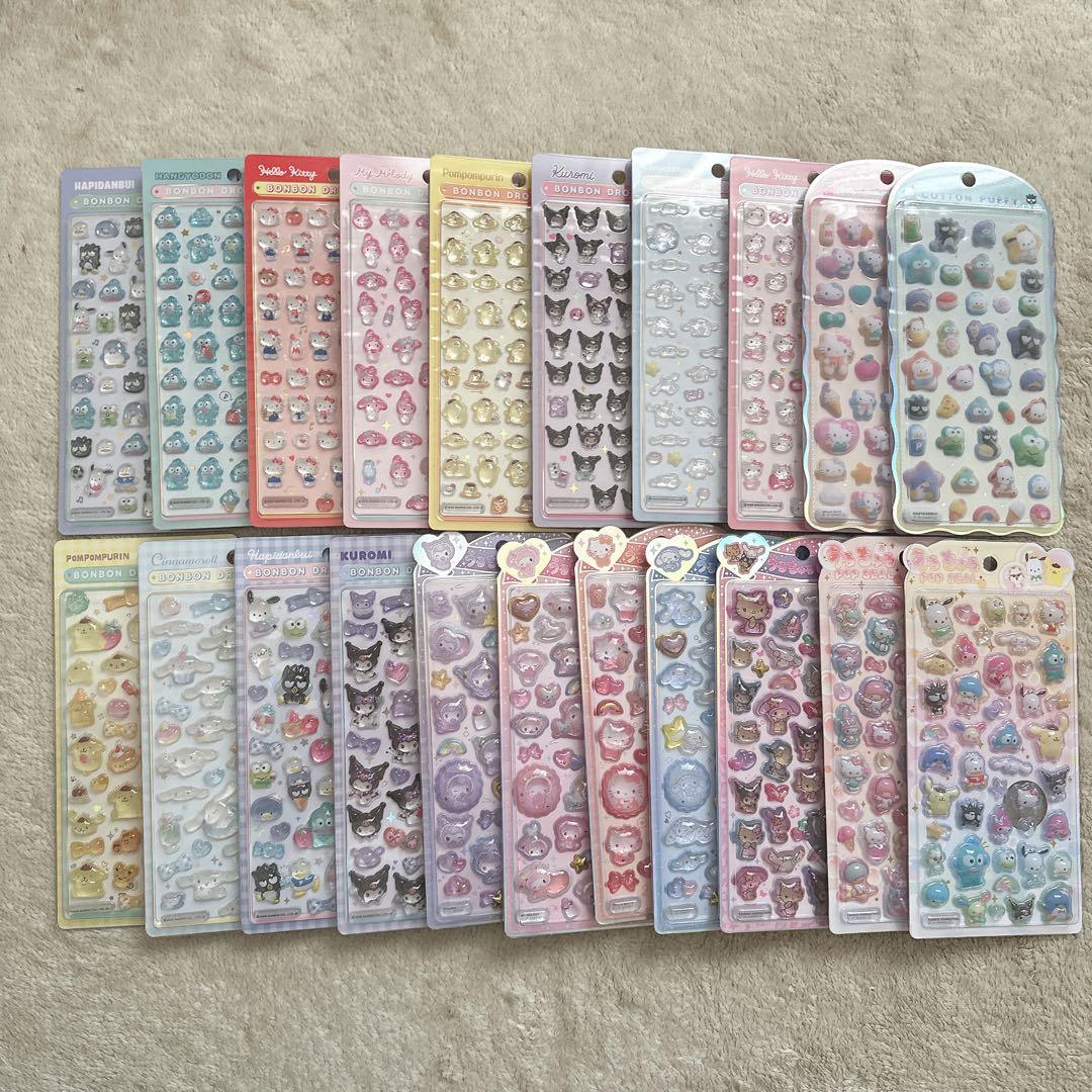 サンリオ　ボンボンドロップシール　まとめ売り　21枚