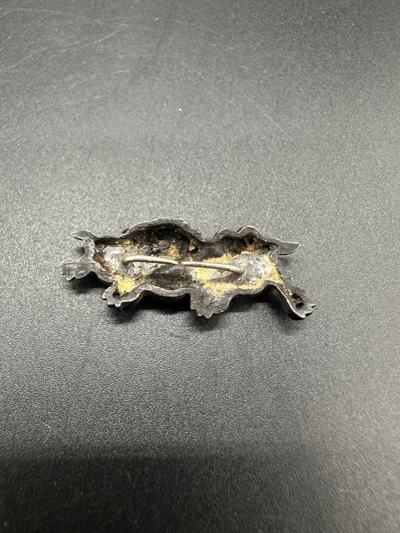 獅子　銀　金具　煙草入れ金具　骨董古美術