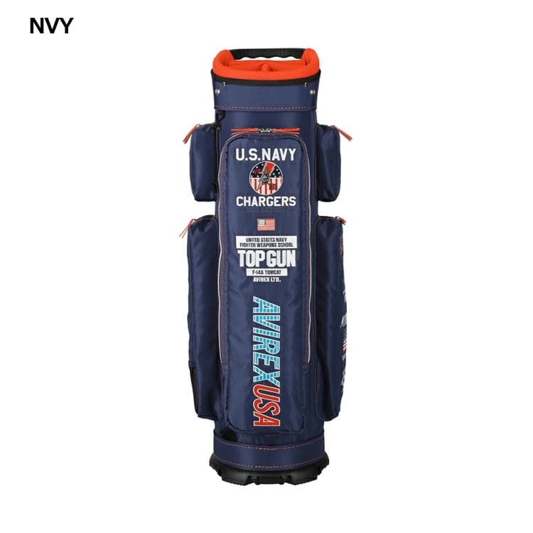 新品 AVIREX アヴィレックスゴルフ キャディバッグ ネイビー