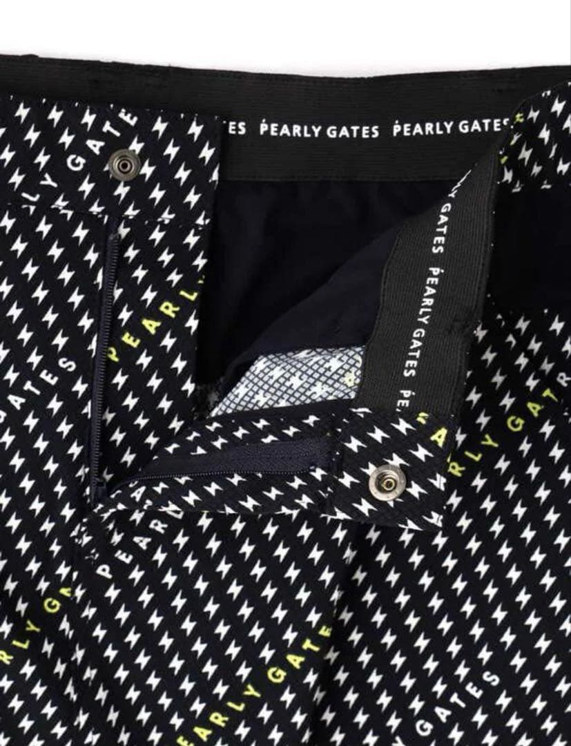 新品未使用 タグ付 パーリーゲイツ スカート 1 M ネイビー 小紋エレキ柄