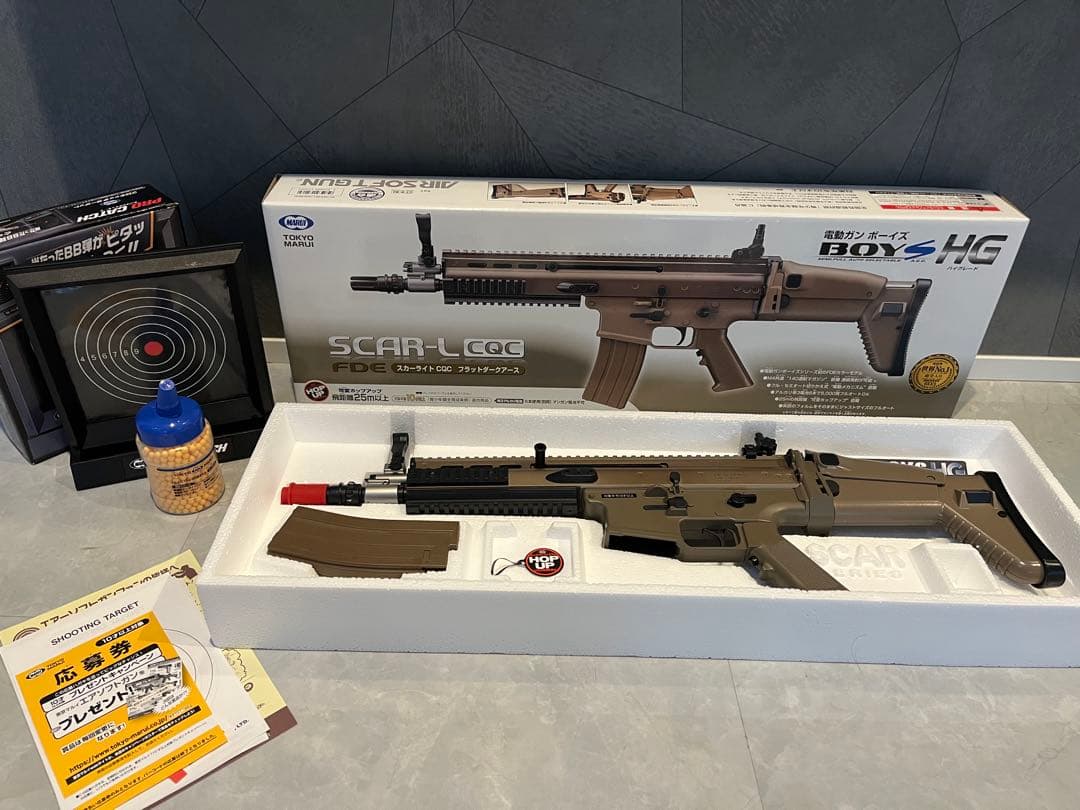 【セット】スカーL CQC 電動ガンボーイズ SCAR-L BB弾 ターゲット