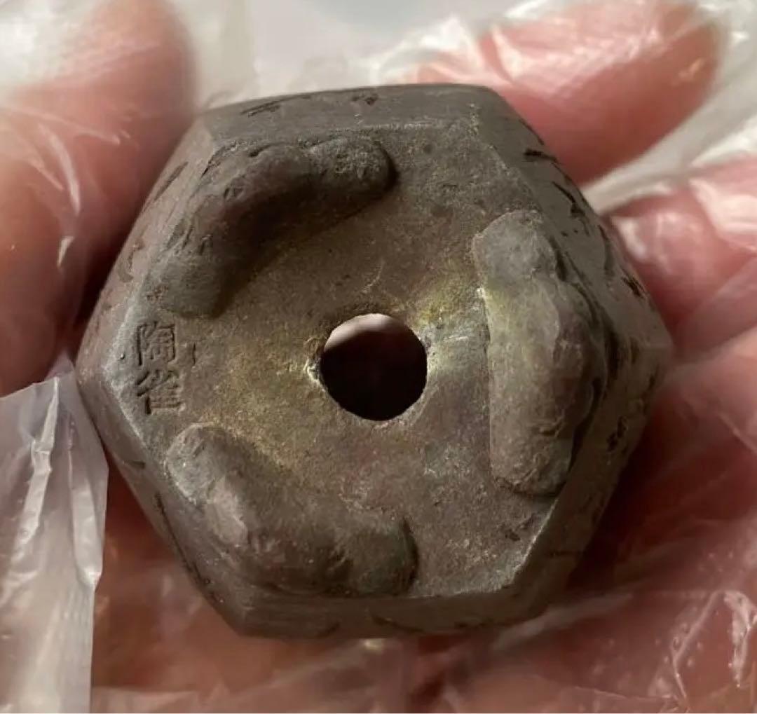 陶雀　雀　小品　盆栽鉢　アンティーク　(A) (A11)