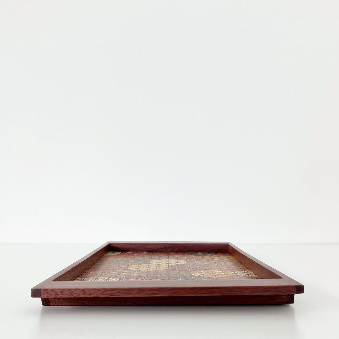 寄木細工　小物入れ　インテリアトレイ　箱根　伝統工芸品　古物　古道具　置物　お盆